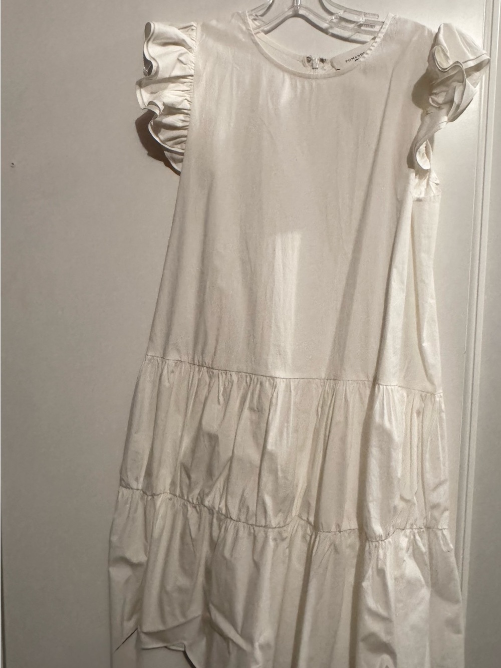Pomander Place White Ruffle Tiered Mini Dress